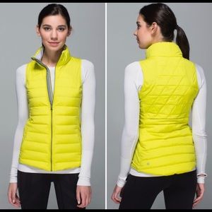 Lululemon Fluffed Up Vest Split Pea size 4